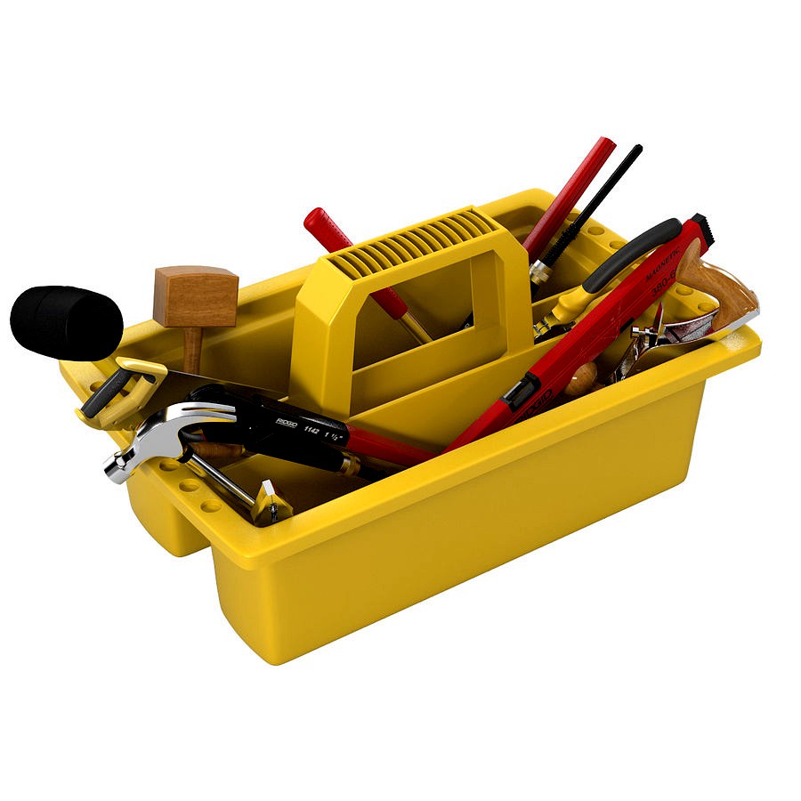 Tool Box With Tools 3d model