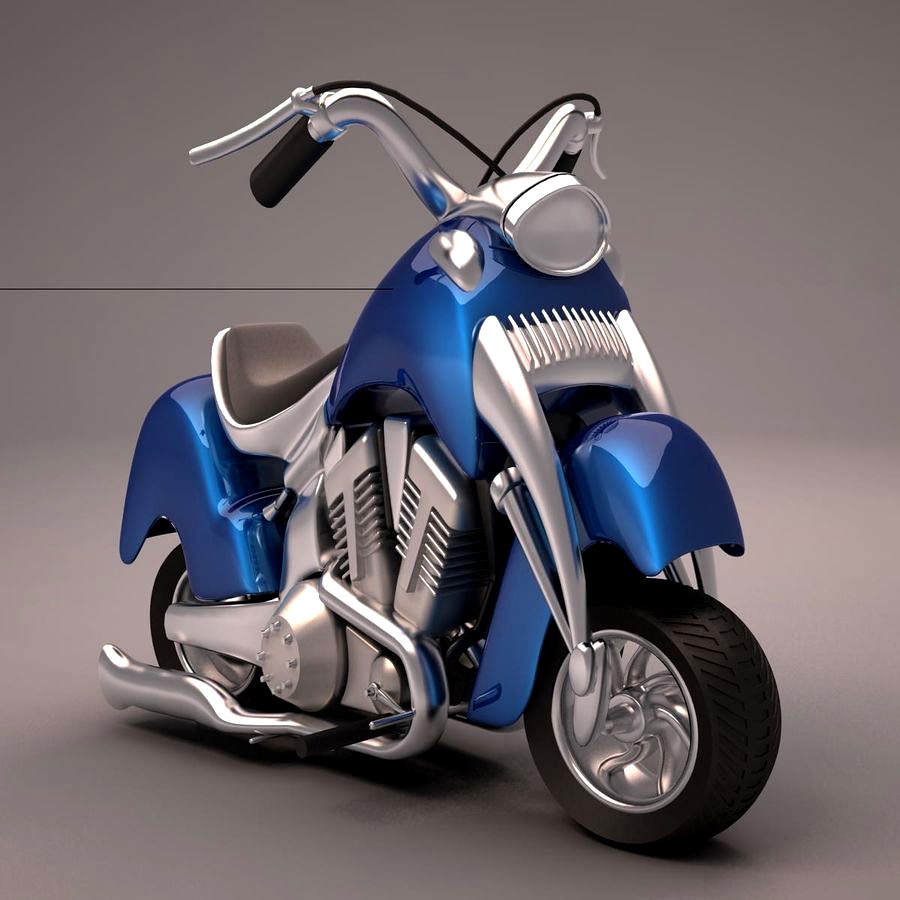 Cartoon Chopper 3d model