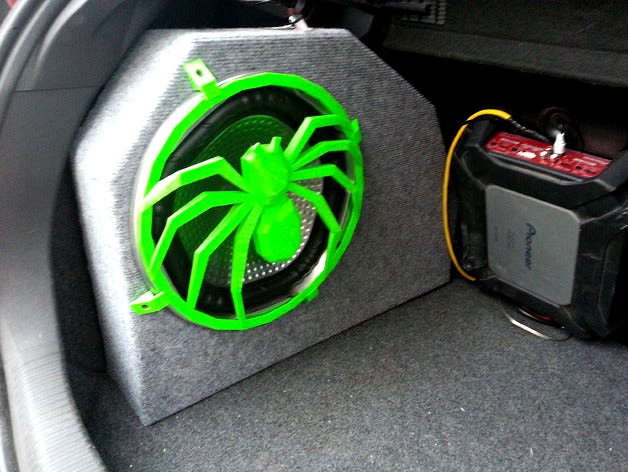 Spider Subwoofer Grill by spghost 3d model