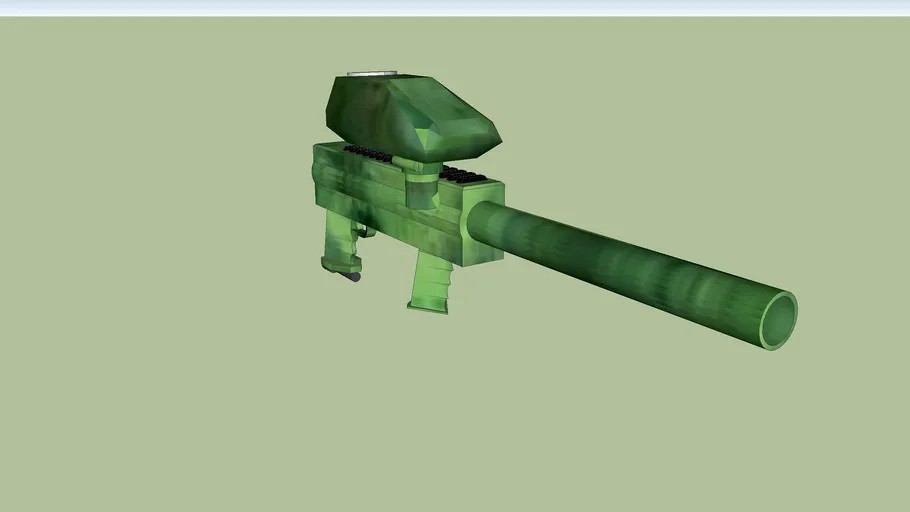 Paintball gun scenario 3d model