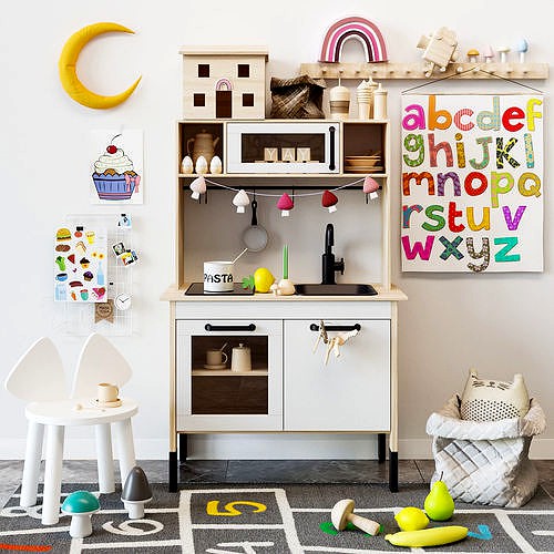 ikea Childrens kitchen DUKTIG 3d model