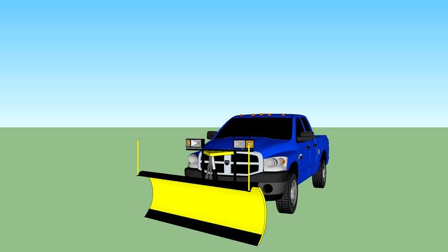 Dodge Ram 2500 snow plow 3d model