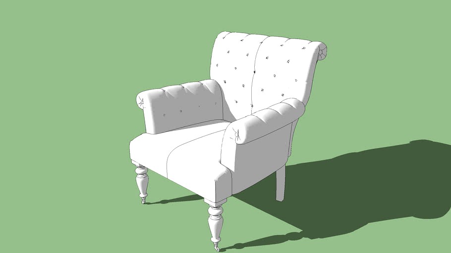 Classic Chair Tufted 3d model