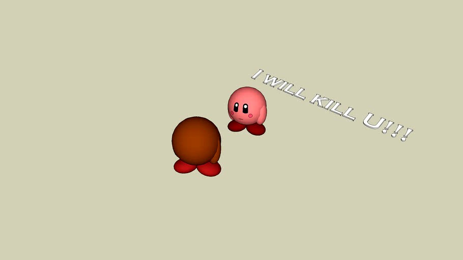 kirby vs other guy!!! 3d model