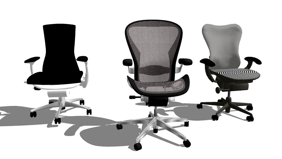 Herman Miller Embody Chair with Aeron and Mirra from