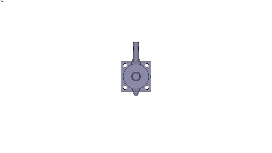 Hydraulic cylinder double acting serie...Stroke 35 mm with inductive sensor 3d model