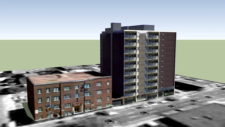 Regency Towers & the Queen Elizabeth Apartments 3d model