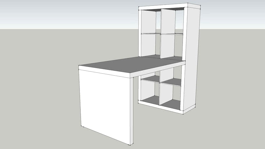 IKEA EXPEDIT Desk combination white 3d model