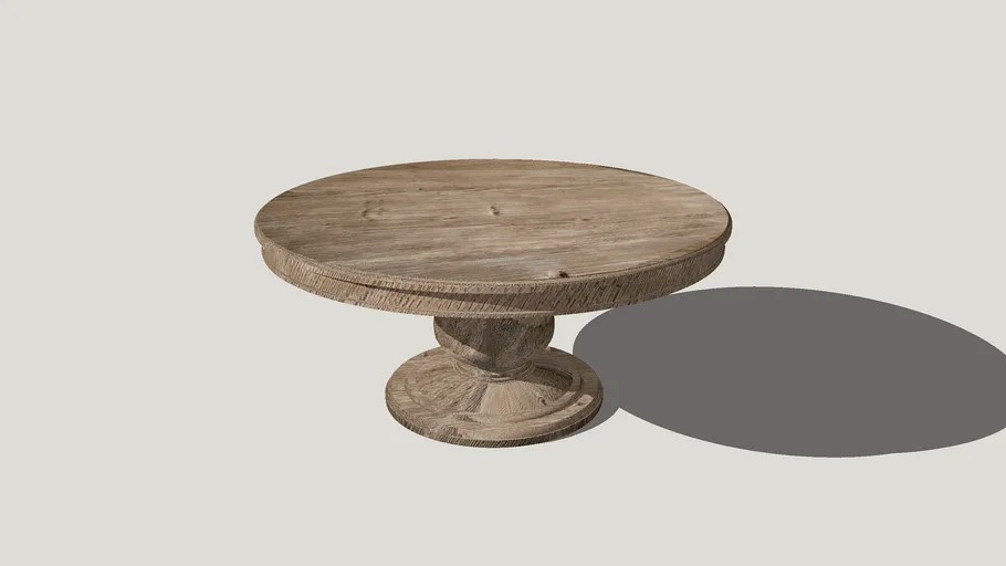 Beatriz 60' Pine Dining Table by Kosas Home 3d model