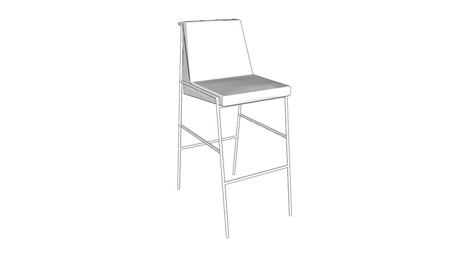 Banqueta Bar Zina Zanini de Zanine América 3d model