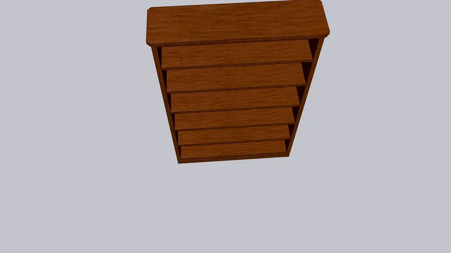 Wooden Veneer Shelf 3d model
