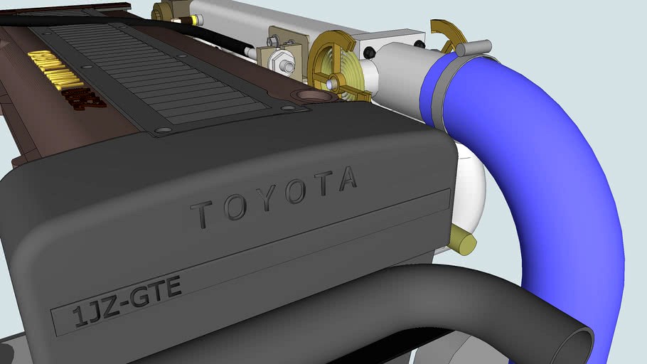 Build Your Own 1JZ Twin Turbo 6cyl Toyota Engine 2of3 3d model