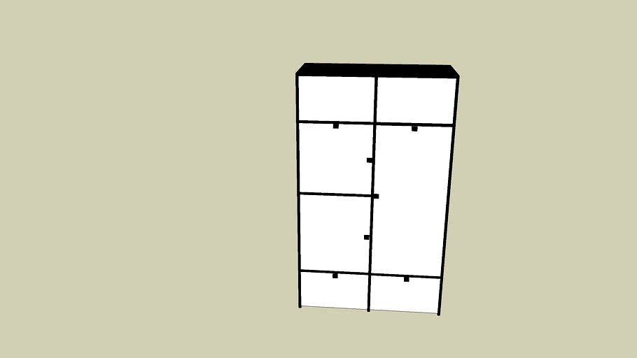 Ikea ODDA Wardrobe 3d model