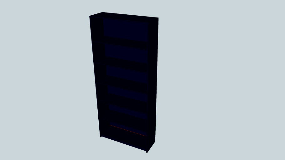 IKEA Billy Bookcase (Blue) 3d model