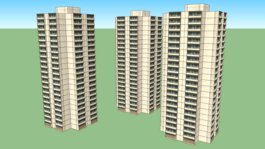 apartment buildings 3d model