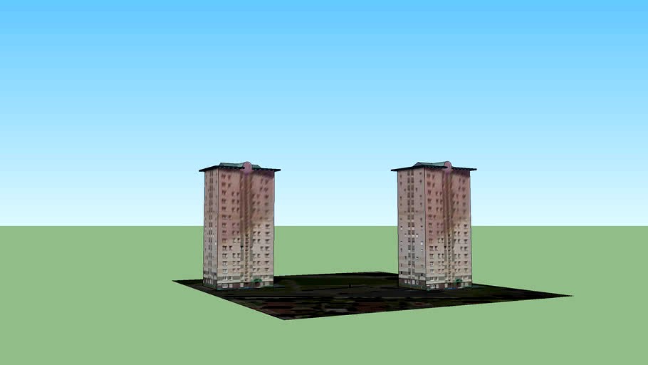 Nethercraigs and Gleniffer Courts, Paisley 3d model