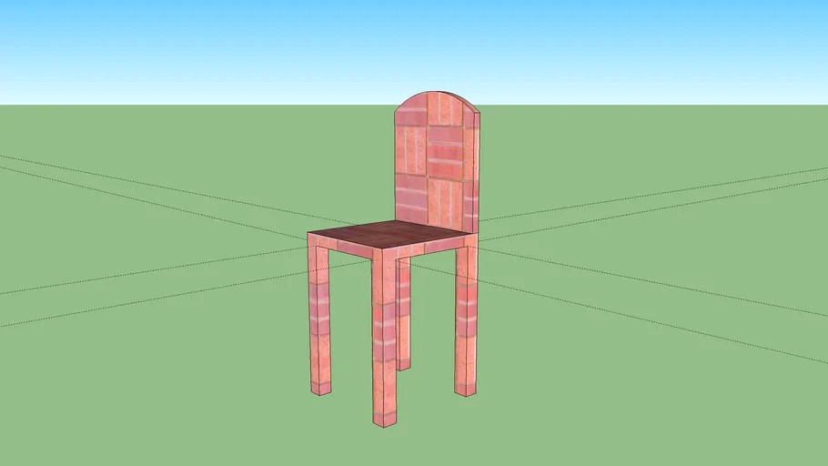 sketchup chair finished 3 3d model