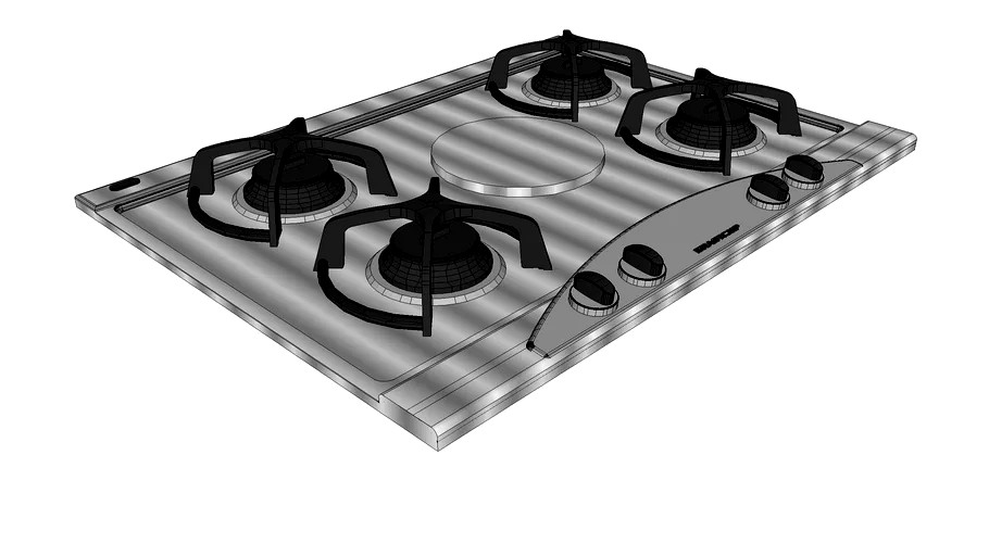Cooktop 4 bocas Brastemp 3d model