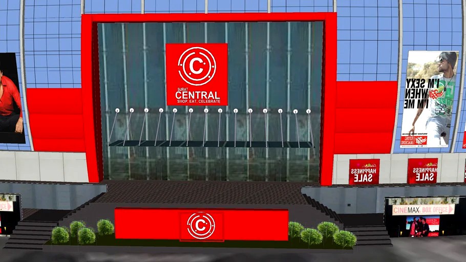 Central Mall Surat. 3d model