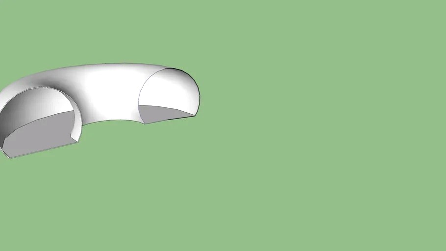 Half PVC pipe hide 3d model