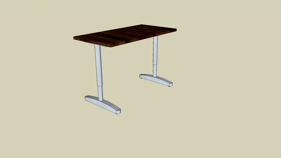 IKEA metal frame desk 3d model