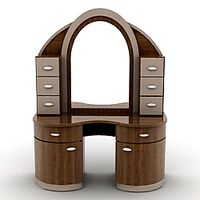 Dressing Table With Stool 3d Models