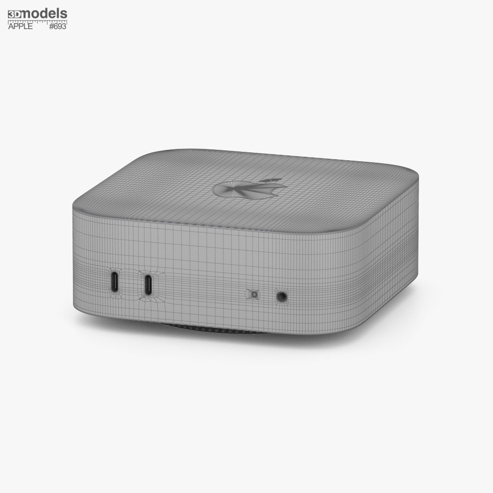 Apple Mac mini 2024 3D model Download Desktop Computer on