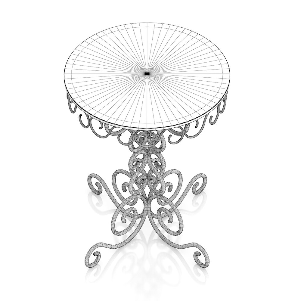 Classic Small White Coffee Table 3D模型 下载 桌子 on