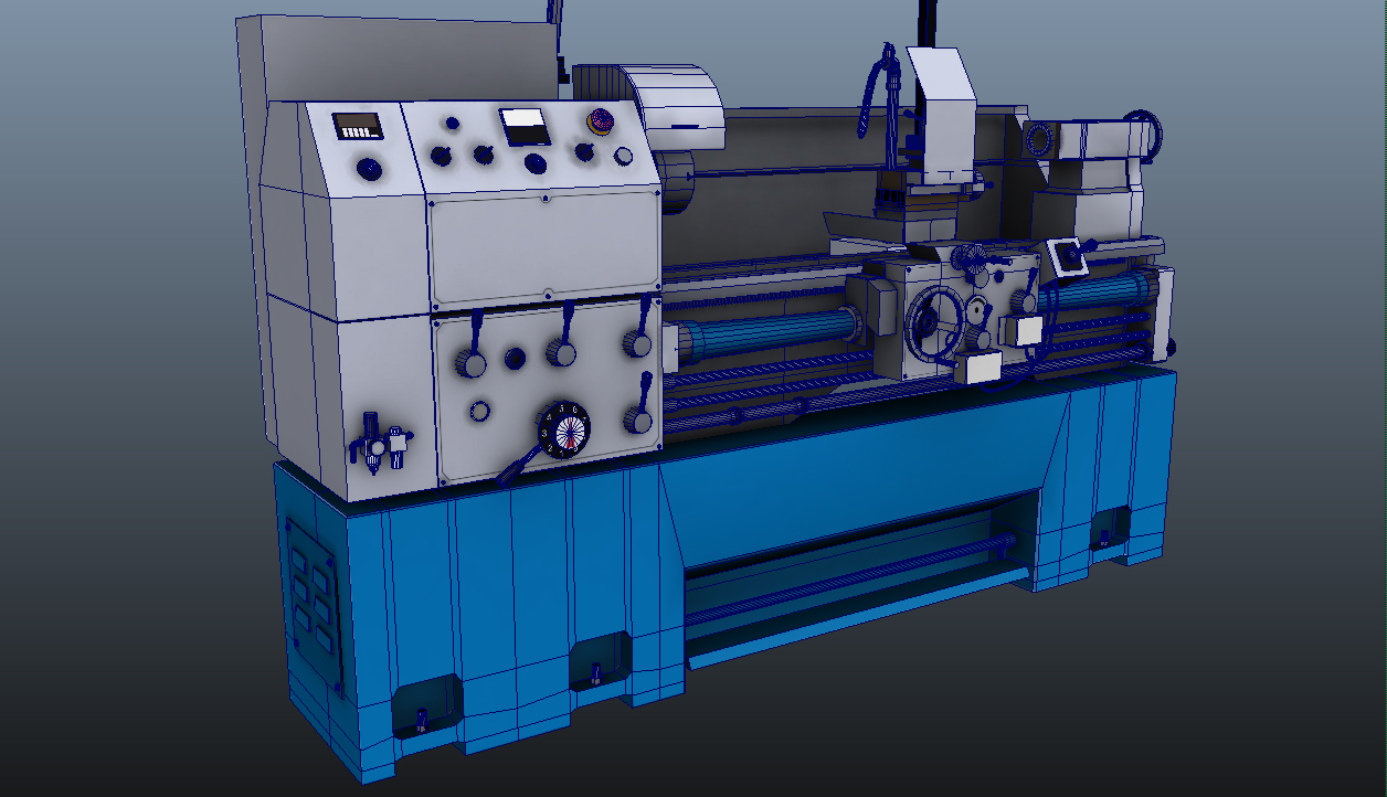 Lathe Turning Machine 3D Model 3D Models World