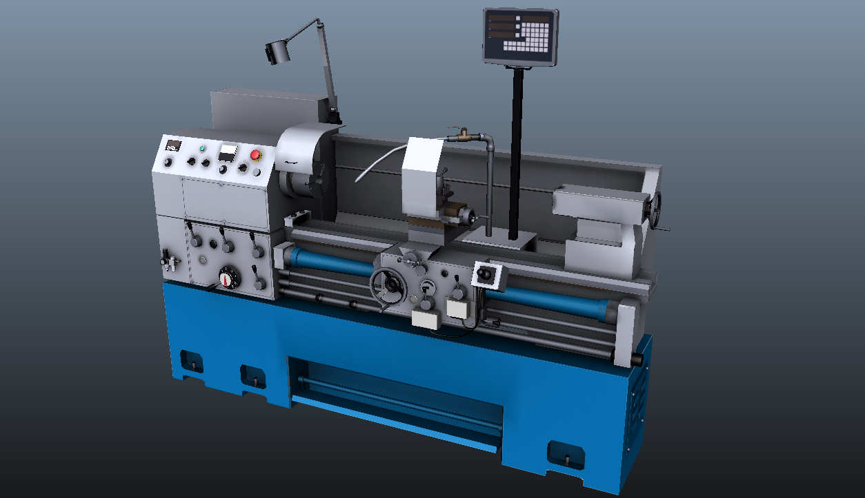 Lathe Turning Machine 3D Model 3D Models World