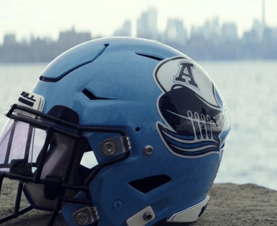 CFL’s Toronto Argonauts Unveil Light Blue Helmets; New Uniforms May