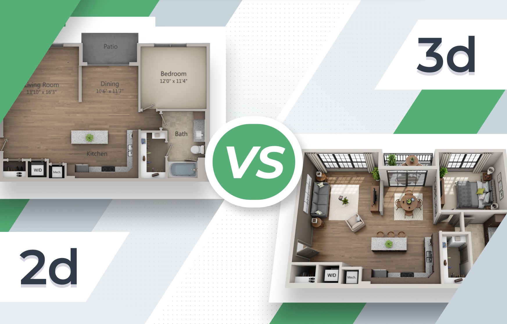3D vs 2D Floor Plans Here Are the Differences 3DPlans