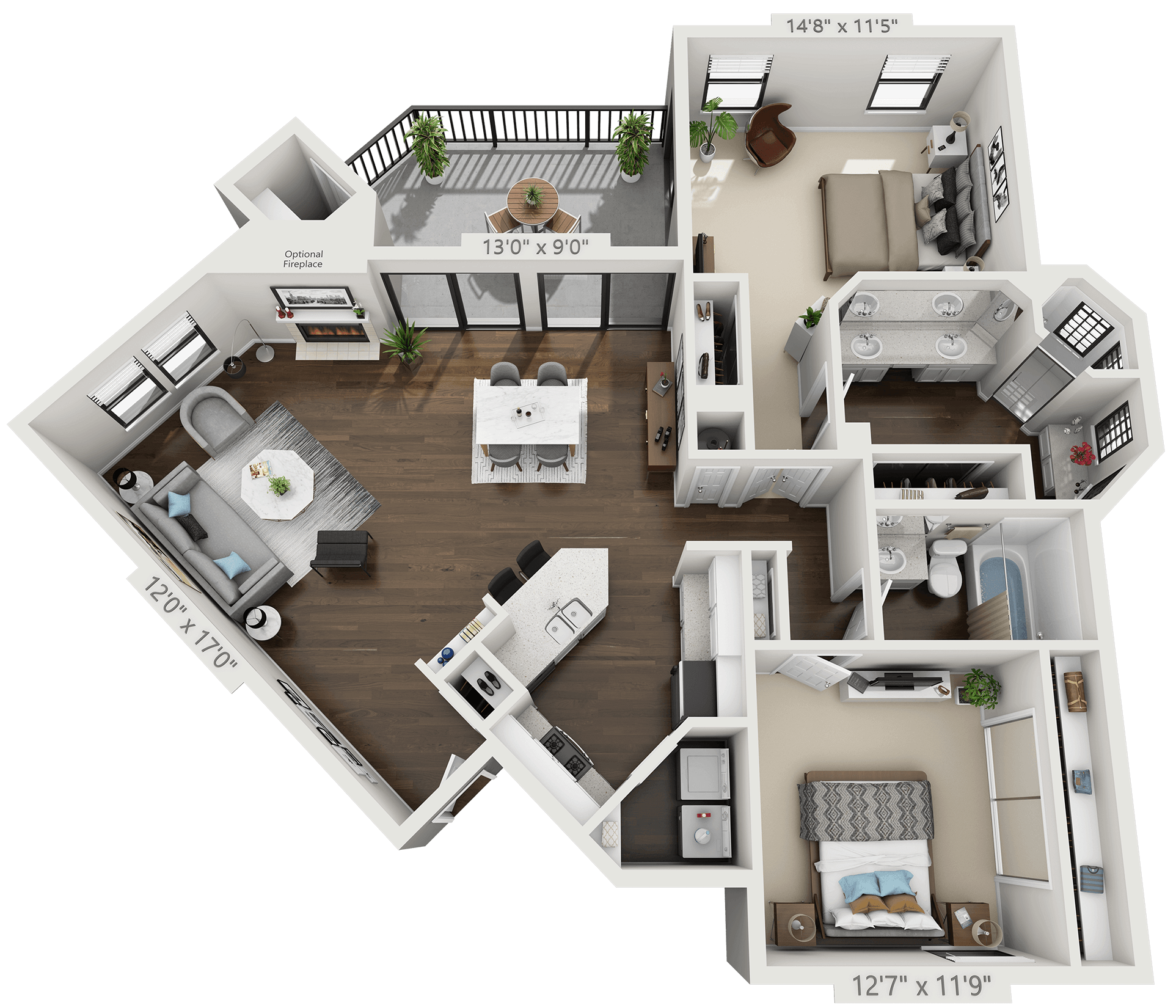 Clearwater 3D Floor Plan Furniture Collection