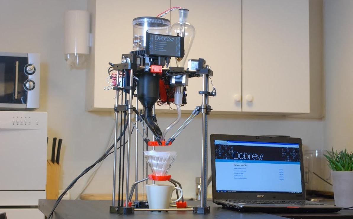 Debrew Hand Brew Coffee 3D Printer that Creates the Perfect Cup of Joe Every Time 3DPrint