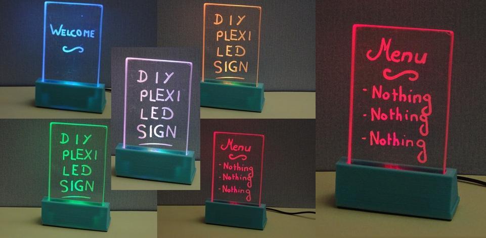 These 3D Printed Plexiglass Led Signs Display Your Text Like Magic - 3Dprint.com | The Voice Of 3D Printing / Additive Manufacturing