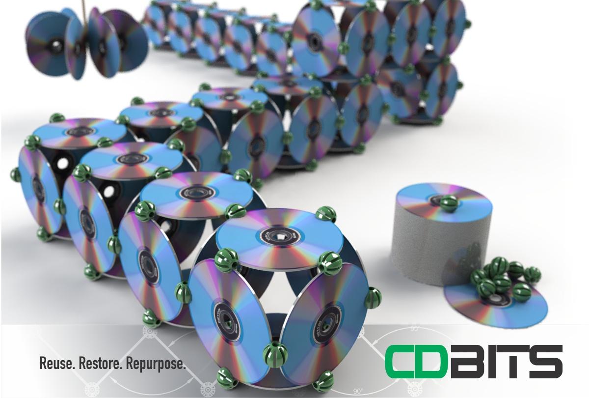 Avooq's 3D Printable CDBits Turn Your Old CD's Into Building Blocks