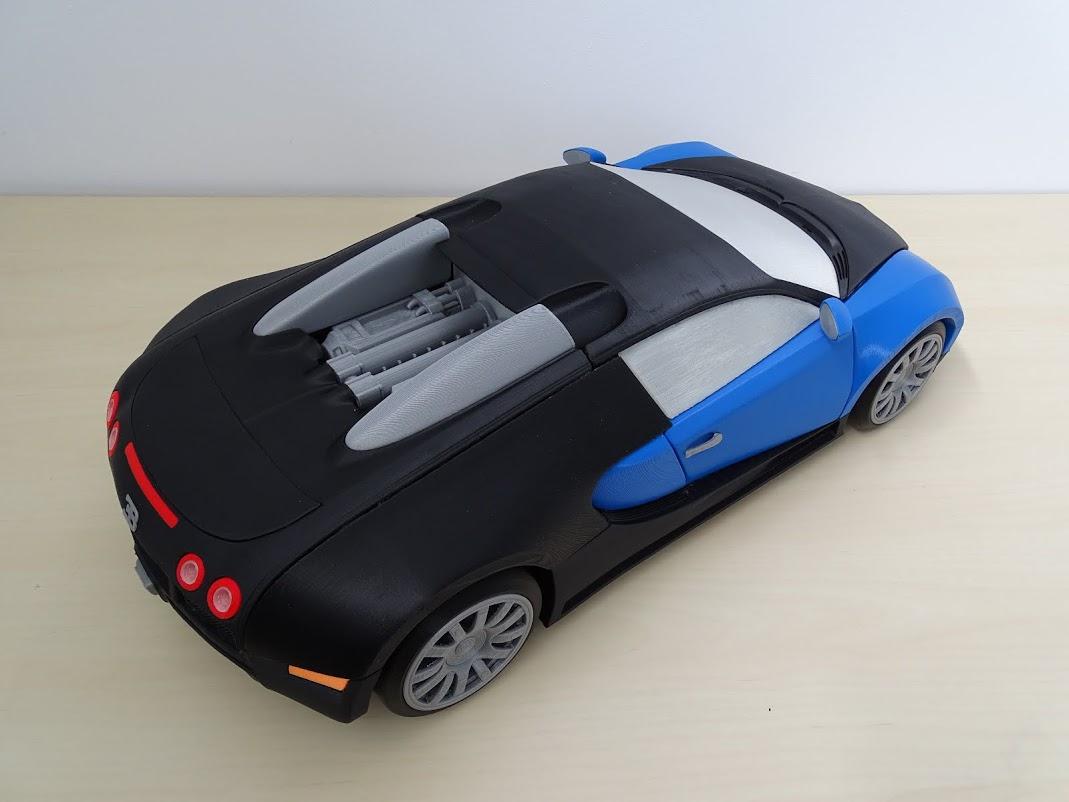 'HBot 3D' 3D Prints an Amazing Bugatti Veyron 18 Scale Model Car