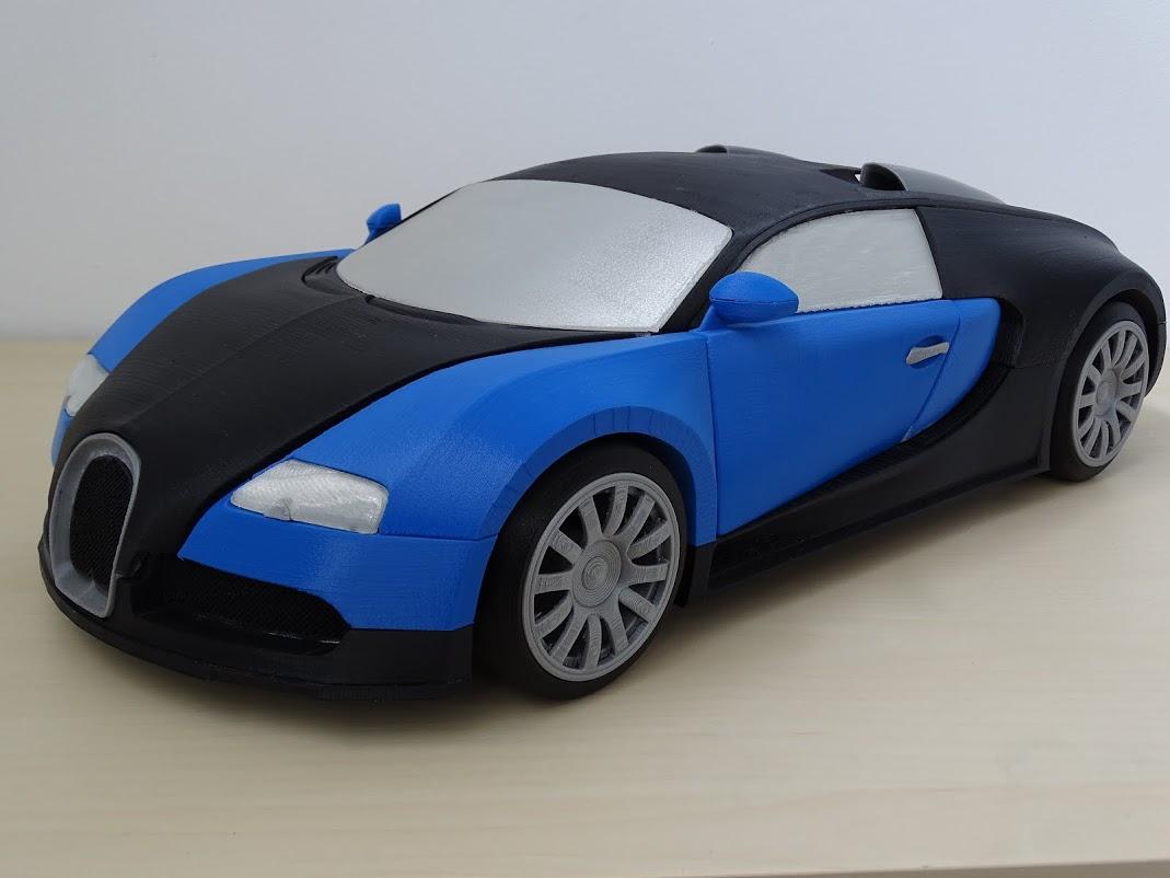 ‘HBot 3D’ 3D Prints an Amazing Bugatti Veyron 18 Scale Model Car