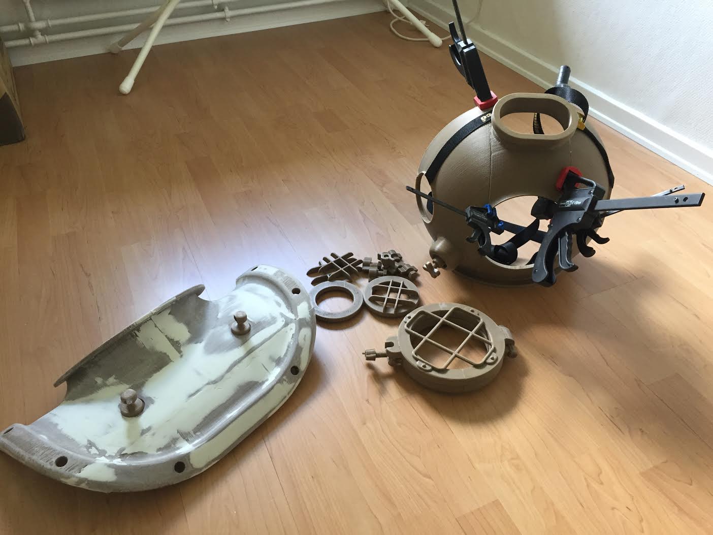 Danish Designer 3D Prints Fullsize Retro Scuba Helmet, Patina and All