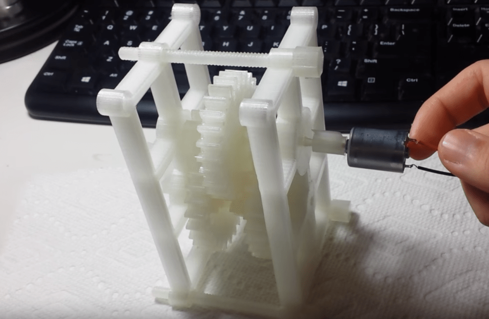 3D Print Your Own Mini DC Motor Driven Reduction Gear Train 3DPrint