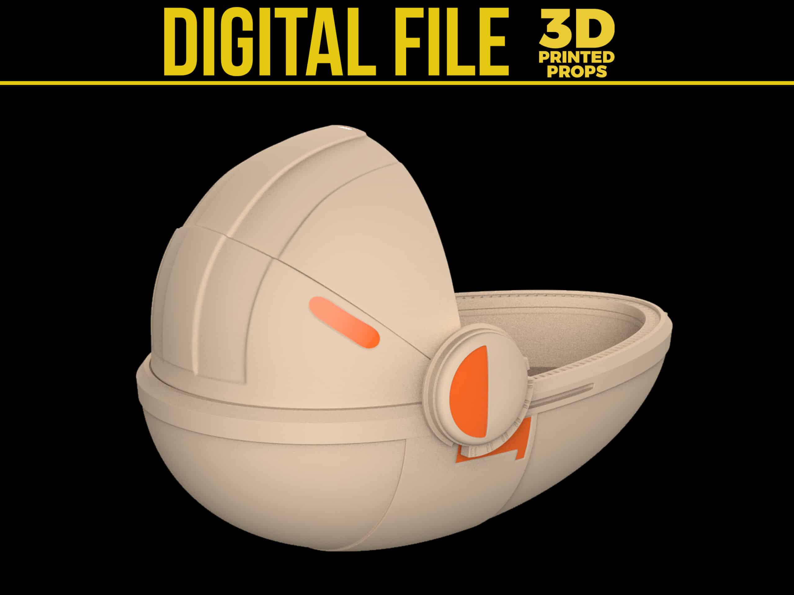 Mandalorian Baby Yoda Hover Crib 11 scale 3D PRINTED PROPS