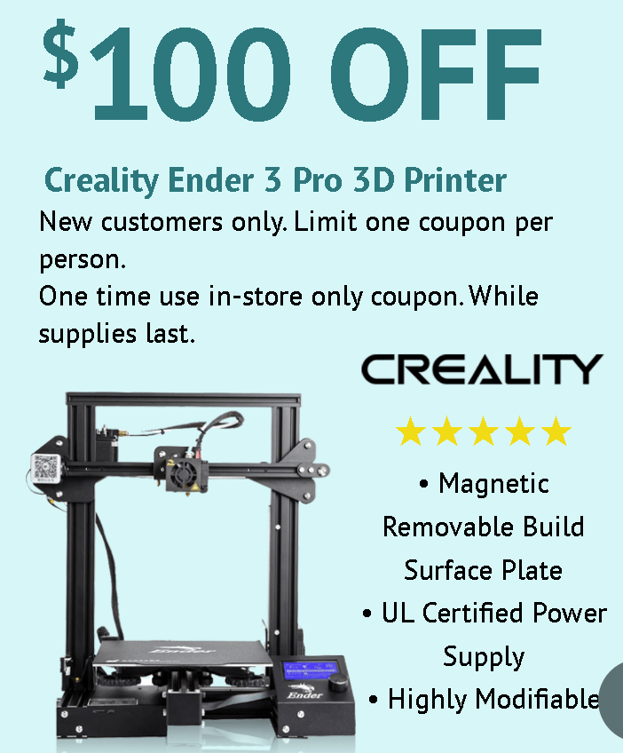 99 Ender 3 Pro (Microcenter instore only, new customers only) 3D