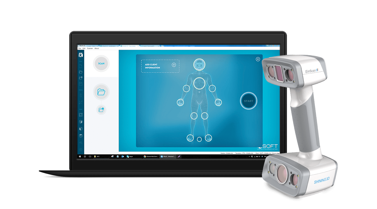 Shining 3D and TechMed 3D partner for allinone human body 3D scanning