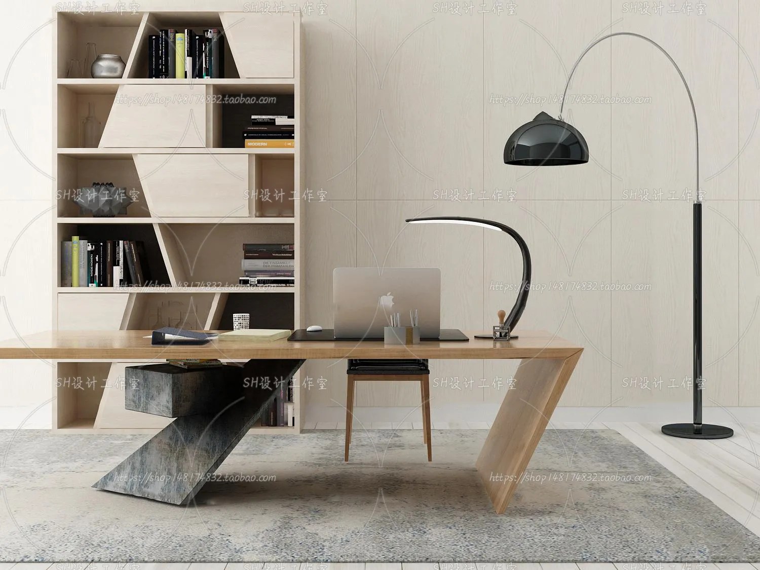 Study Desk 3D Models 2244 3ds Max Files