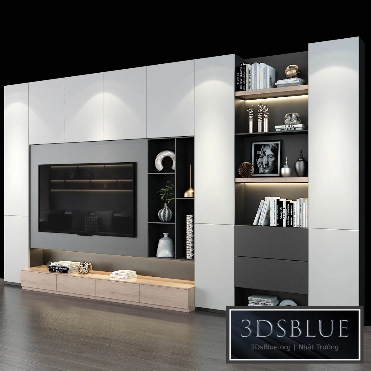 FURNITURE TV WALL 3DSKY Models 11050 3ds Max Files