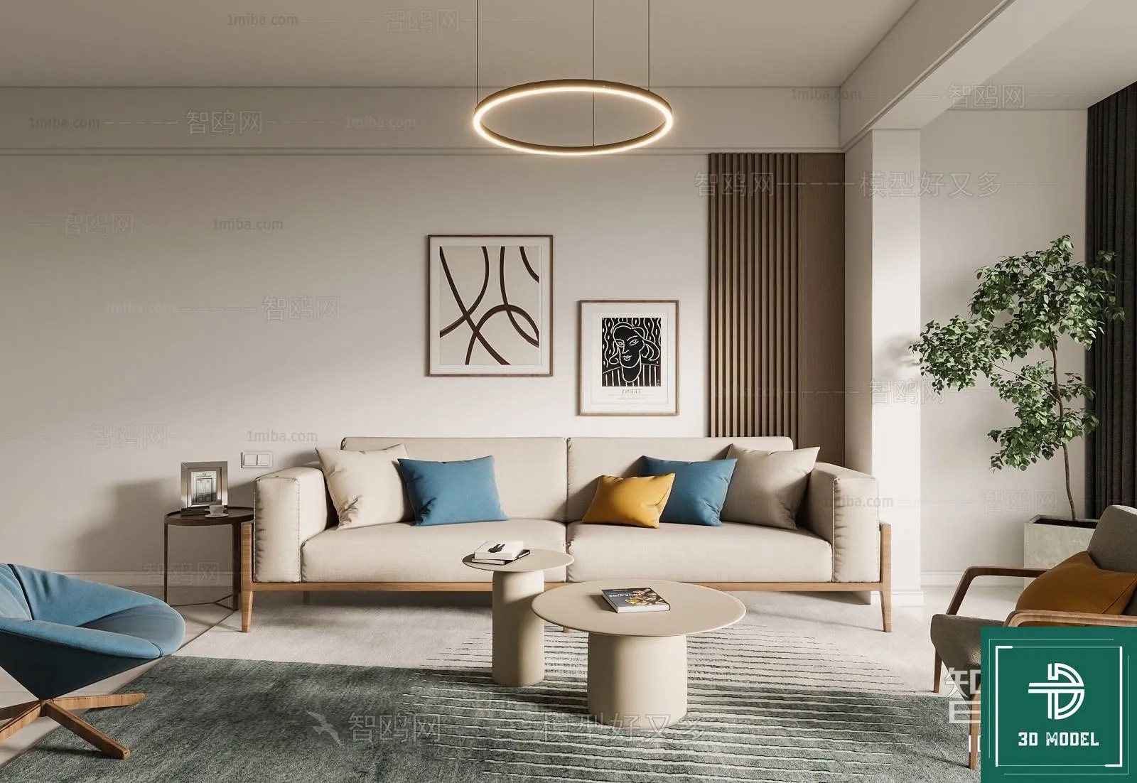 3DS MAX LIVING ROOM 3D SCENES BLOCKS 427 PRO