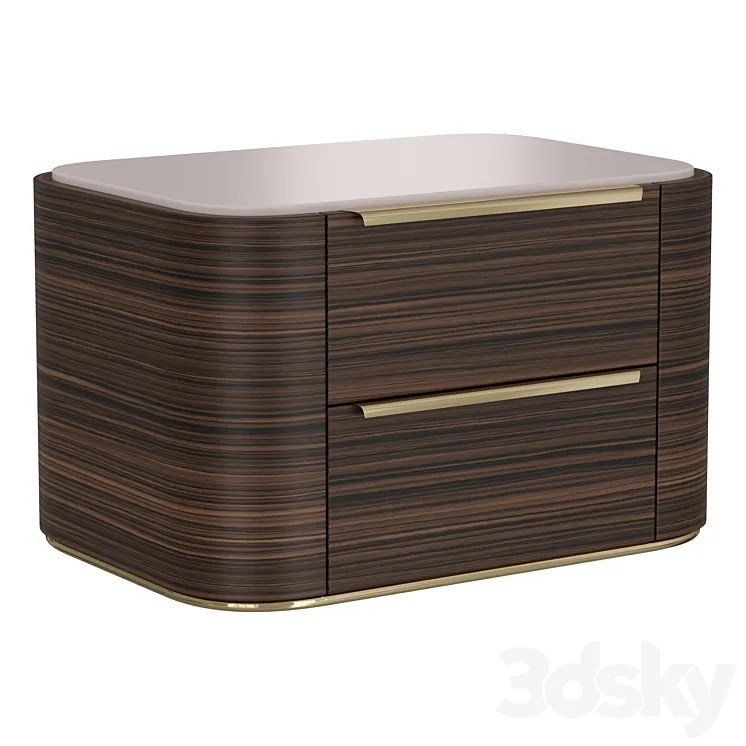 3DS MAX Bamboo bedside table 3DS Max Model