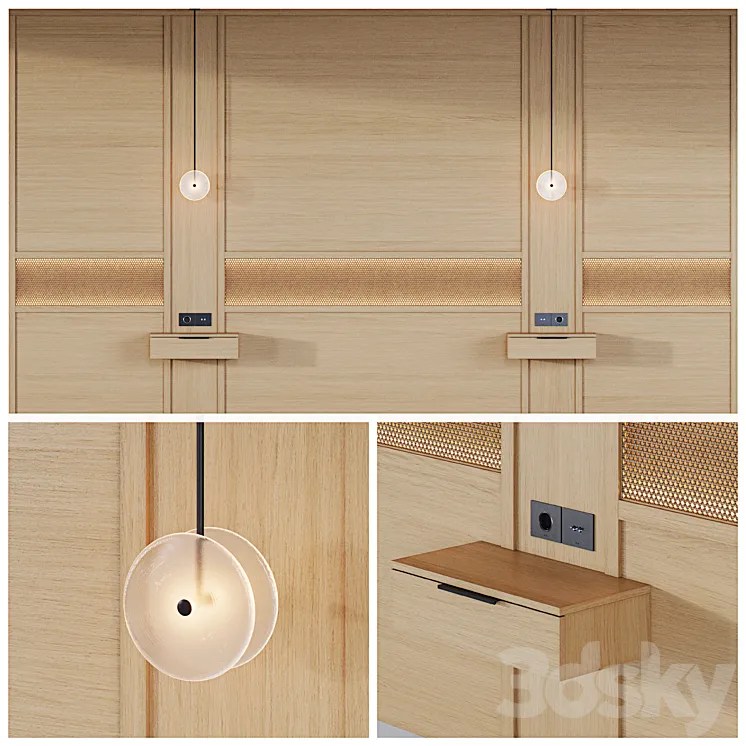 Bed Headboard 02 3DS Max Model 3ds Max Files