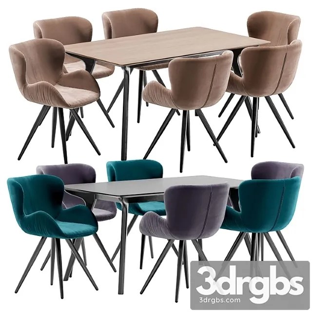 Boeing Dining Chair And Sandy Table 3ds Max Files