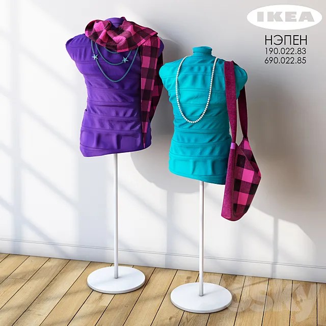 NEPEN Dummy Clothes Rack From IKEA 3DSMax File 3ds Max Files